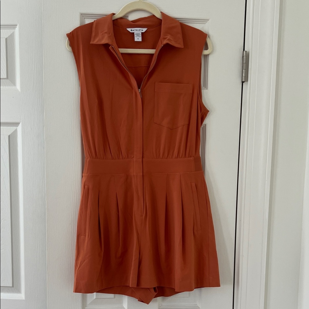 Athleta Terracotta Sleeveless Romper